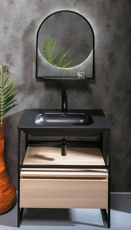 Консоль под раковину Armadi Art Loft 80 черный 893-080 - 1