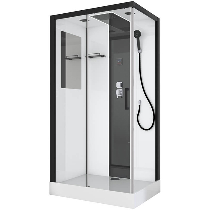 Душевая кабина Black&White Galaxy 110х80 хром 8800110 - 0