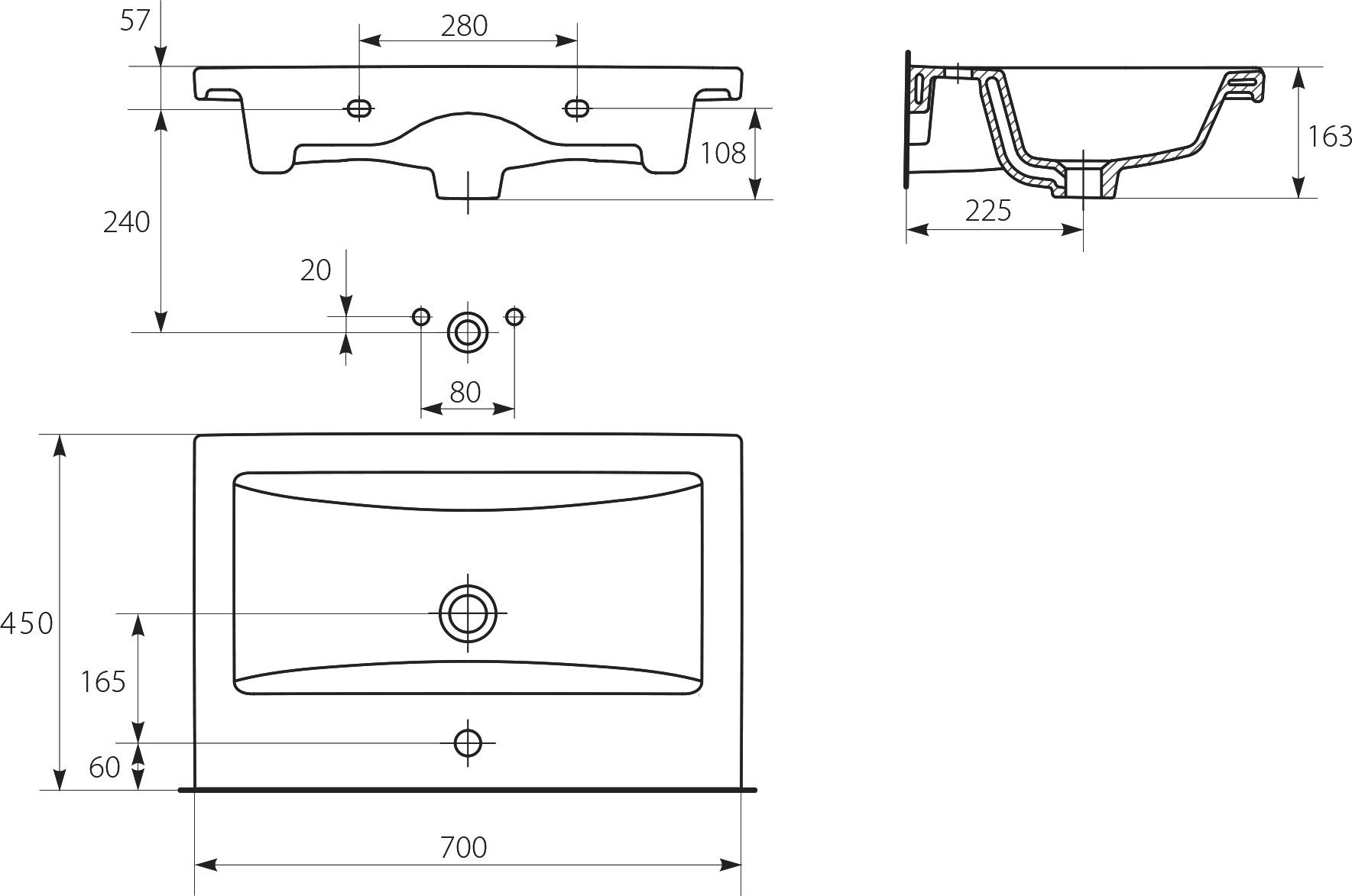 Мебель для ванной Cersanit Lara 70 - 4