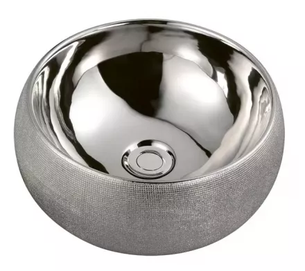 Раковина накладная Armadi Art NeoArt 39 серебро 863 - 0