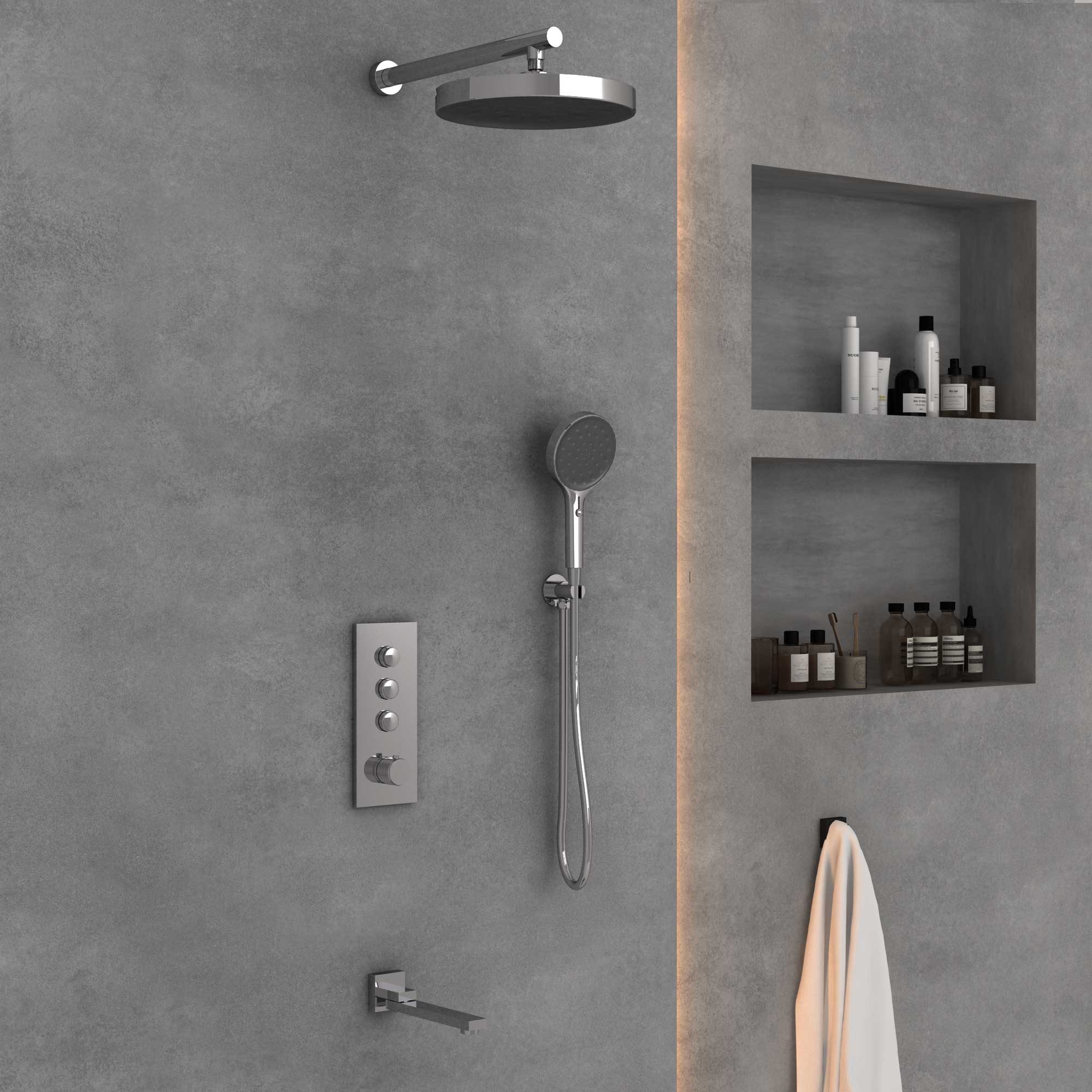 Душевой комплект Vincea Inspire с термостатом хром VSFW-433TI2CH - 2