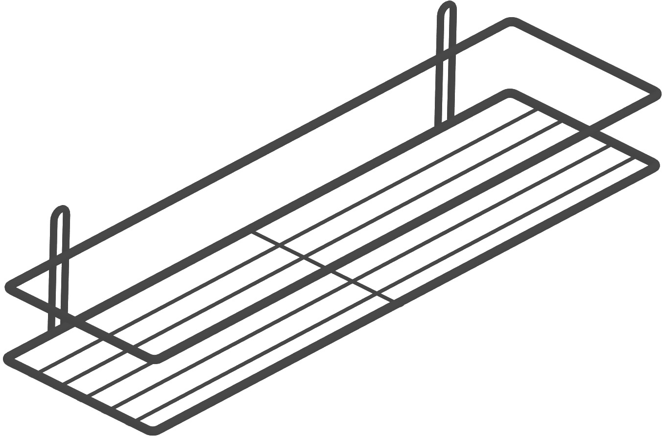 Полка DIWO Смоленск П16098 черный муар - 0