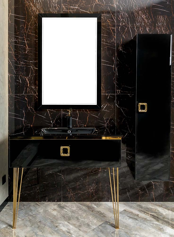 Раковина - столешница Armadi Art Lucido 100 черный 852-100-B - 3