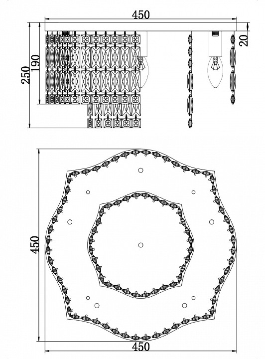 Потолочная люстра Maytoni Dune DIA005CL-06G - 2