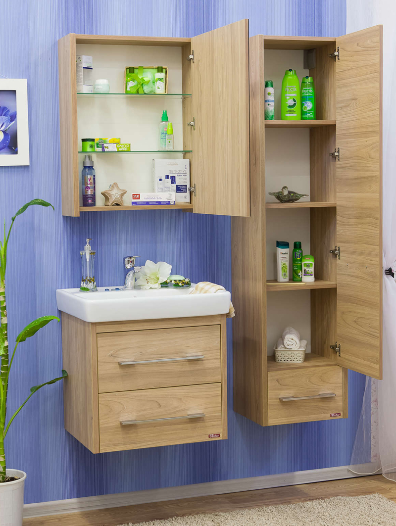 Шкаф-пенал Sanflor Ларго 2 вяз швейцарский R Н0000000519 - 3