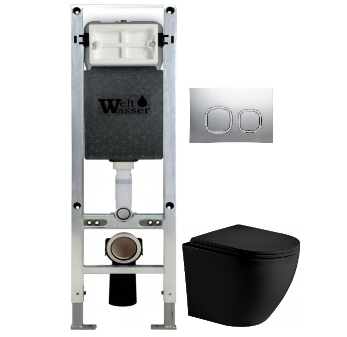 Комплект Weltwasser AMBERG 350 ST + MERZBACH 004 MT-BL + AMBERG RD-MT CR  10000006548 - 0