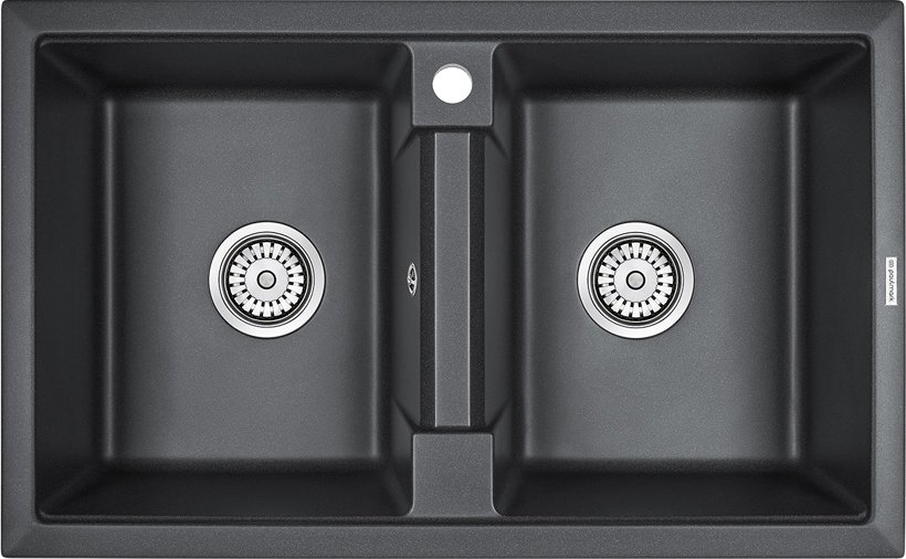 Мойка кухонная Paulmark Zwilling 81 черный матовый PM238150-BL - 0