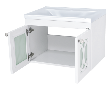 Тумба с раковиной Misty Тондо 60 белая глянцевая УТ000011986 - 1