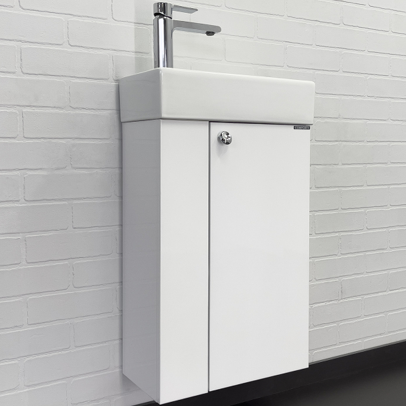 Тумба с раковиной Comforty Асти 40 белый глянец 00-00012835 - 0