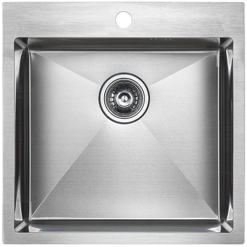 Мойка кухонная Paulmark Kroner 51 брашированная сталь PM215151-BS - 0