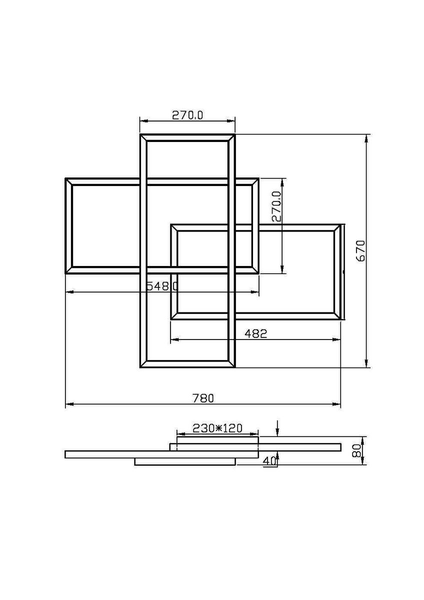 Потолочный светодиодный светильник Maytoni Rida MOD015CL-L80WK - 1