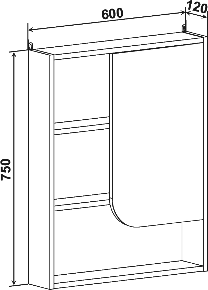 Мебель для ванной DIWO Самара 60 дуб скандинавский 462081 - 8