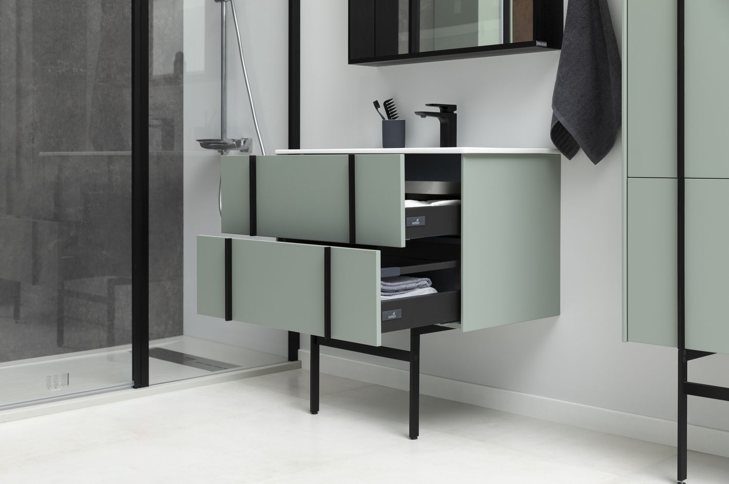 Тумба под раковину Allen Brau Reality 120 серо - зеленый матовый 1.32008.CGM - 19