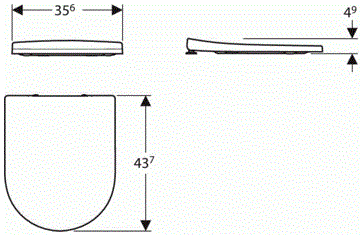 Крышка-сиденье для унитаза Geberit Acanto без микролифта 500.604.01.2 - 1
