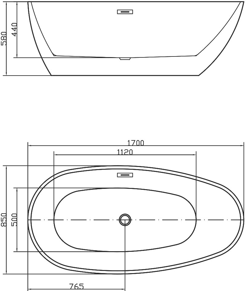 Акриловая ванна Swedbe Vita 8806 - 3
