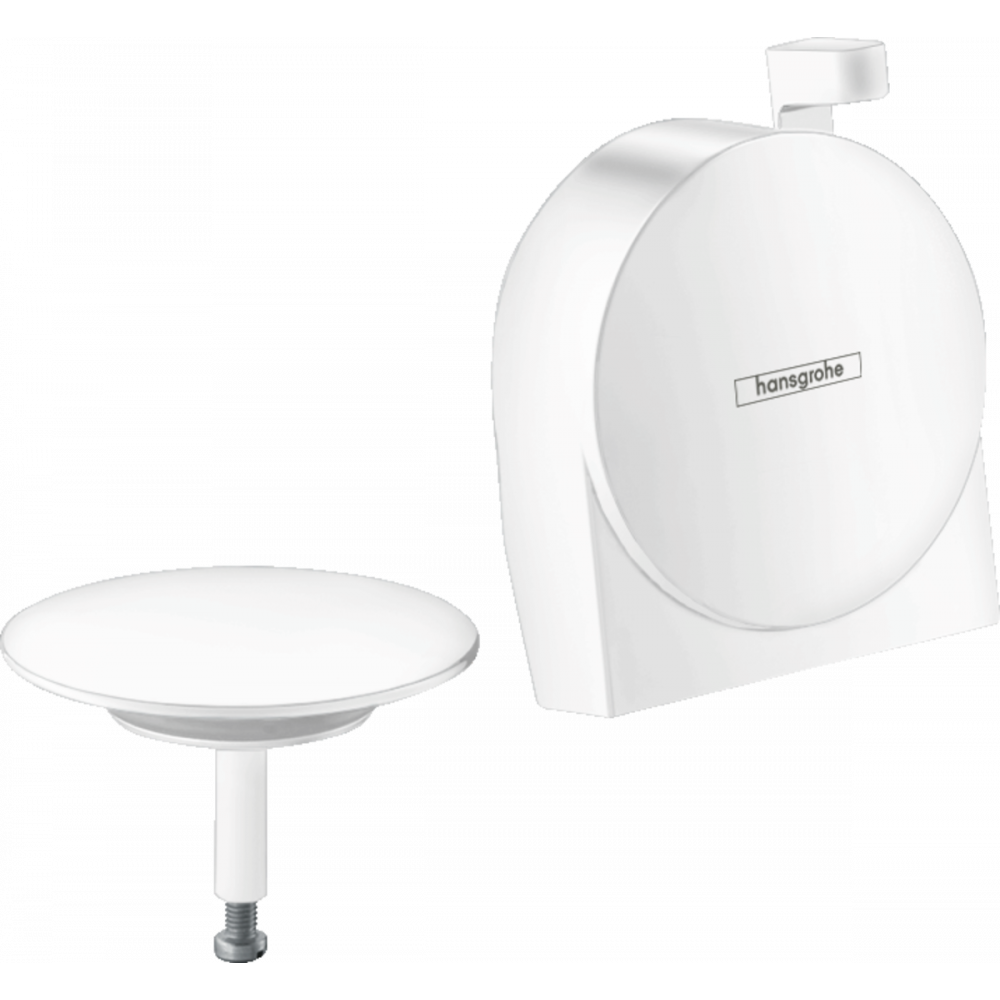Внешняя часть излива hansgrohe Exafill S на ванну с набором для слива и перелива 58117700, белый матовый - 0