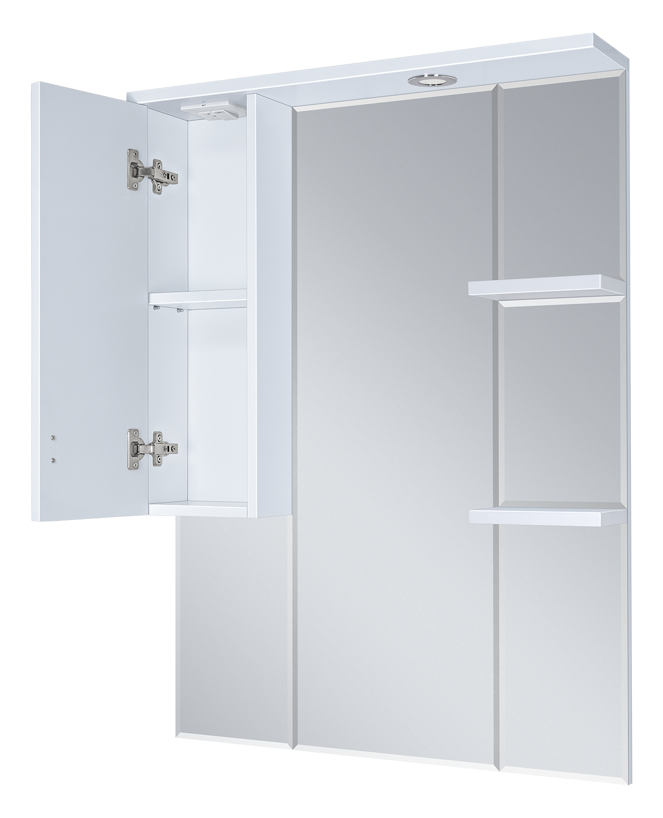 Зеркало-шкаф Misty Дива 85 левое белое с подсветкой П-Див04085-013Л - 1