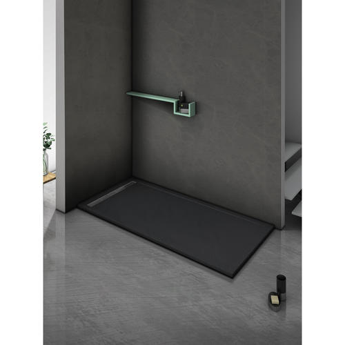 Душевой поддон с сифоном WeltWasser WW TRS 10090 STONE-BL 100х90 черный  10000005450 - 0