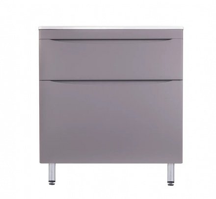 Тумба под раковину Style Line Бергамо мини 80 Люкс Plus, серый  СС-00002315 - 0