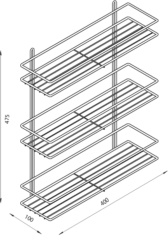 Полка DIWO Смоленск П16102 черный муар - 4