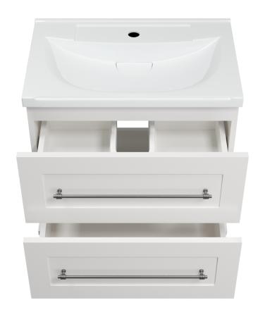 Тумба с раковиной Misty Марта 60 белая глянцевая УТ000013427 - 1