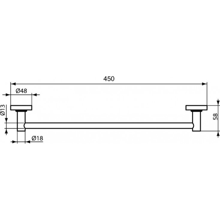 Полотенцедержатель IOM 45 черн Ideal Standard A9117XG - 3