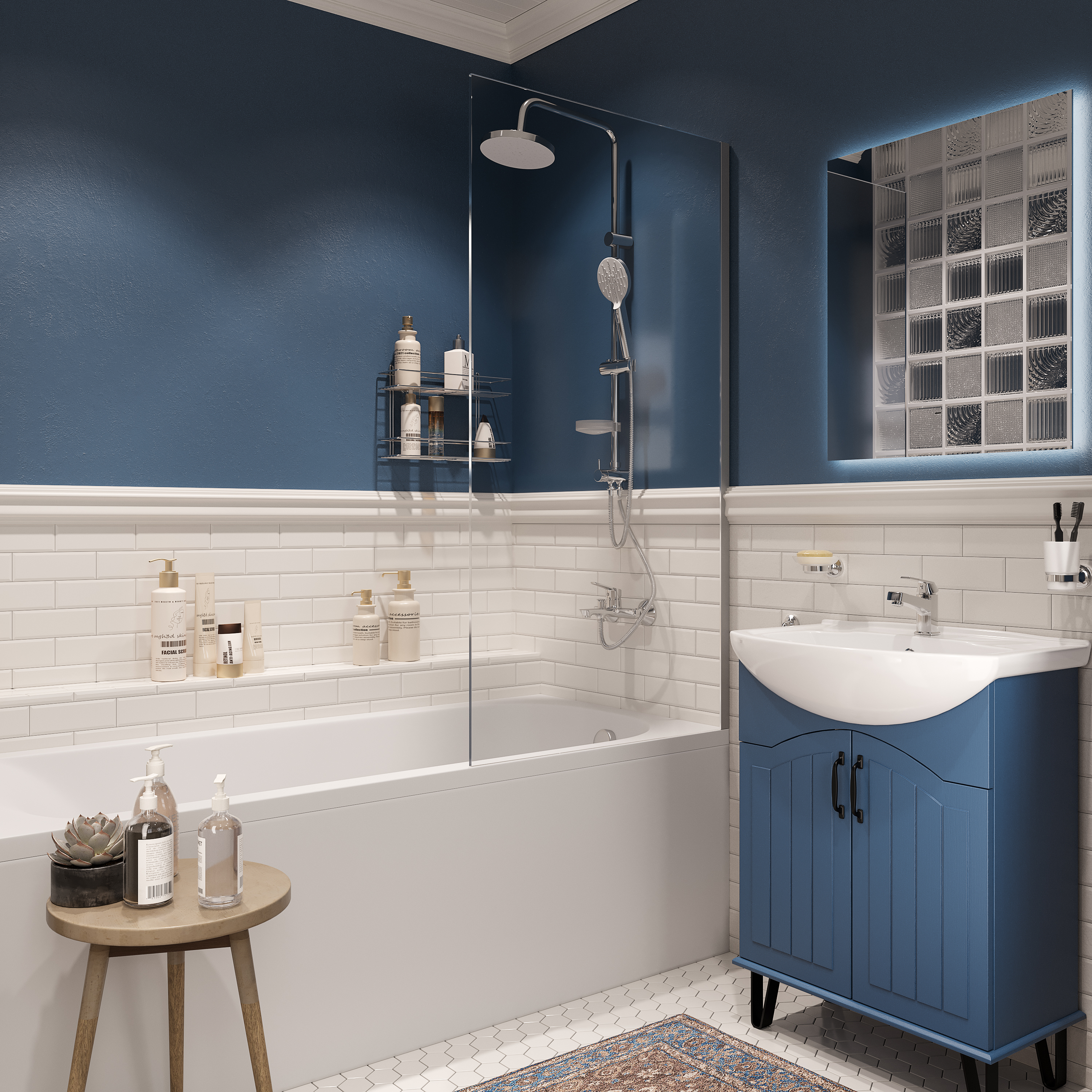 Акриловая ванна STWORKI Ольборг 150x70, с каркасом OL1500 - 2