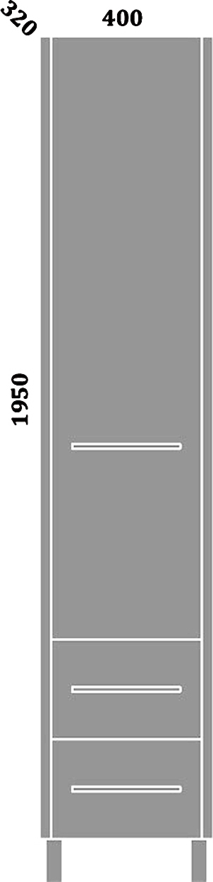 Шкаф-пенал Sanflor Ларго вяз швейцарский L Н0000000024 - 6