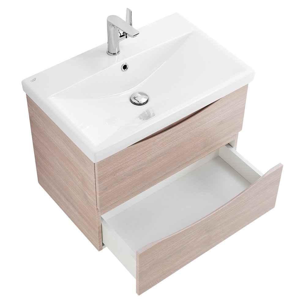 Тумба с раковиной Belbagno Marino-Cer 60 светлое дерево - 6