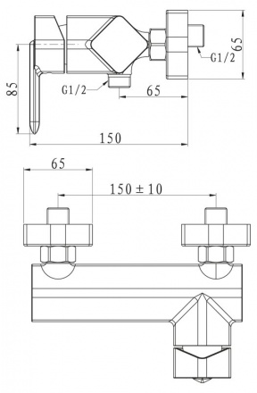 Смеситель для душа Belbagno Crystal хром  CRY-ESDM-CRM - 1