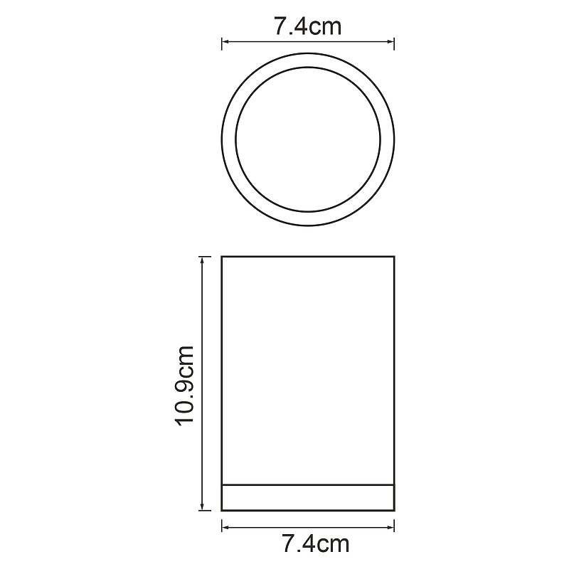 Стакан для зубных щеток WasserKRAFT Lopau серый матовый K-3328 - 2
