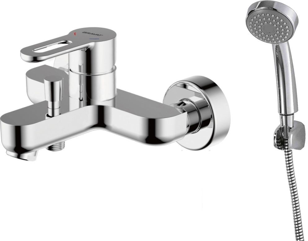 Смеситель Bravat Stream-D F637163C-B для ванны с душем, с лейкой - 0