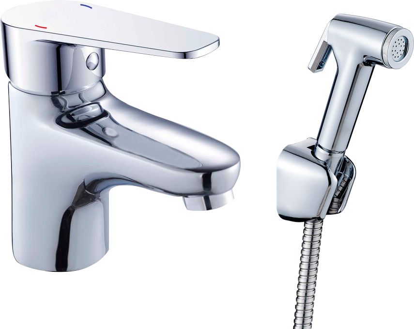 Смеситель Orange Otto M22-022cr для раковины с гигиеническим душем - 0