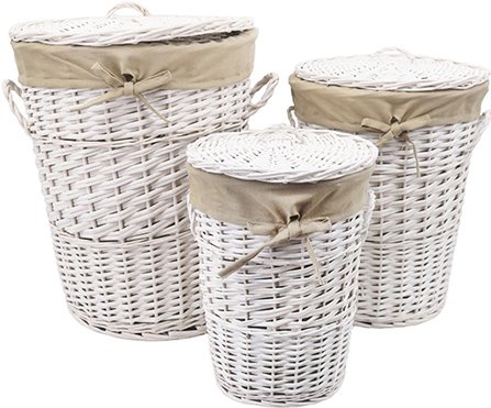 Корзина для белья Wasserkraft Aller WB-106-M белая, средняя - 6