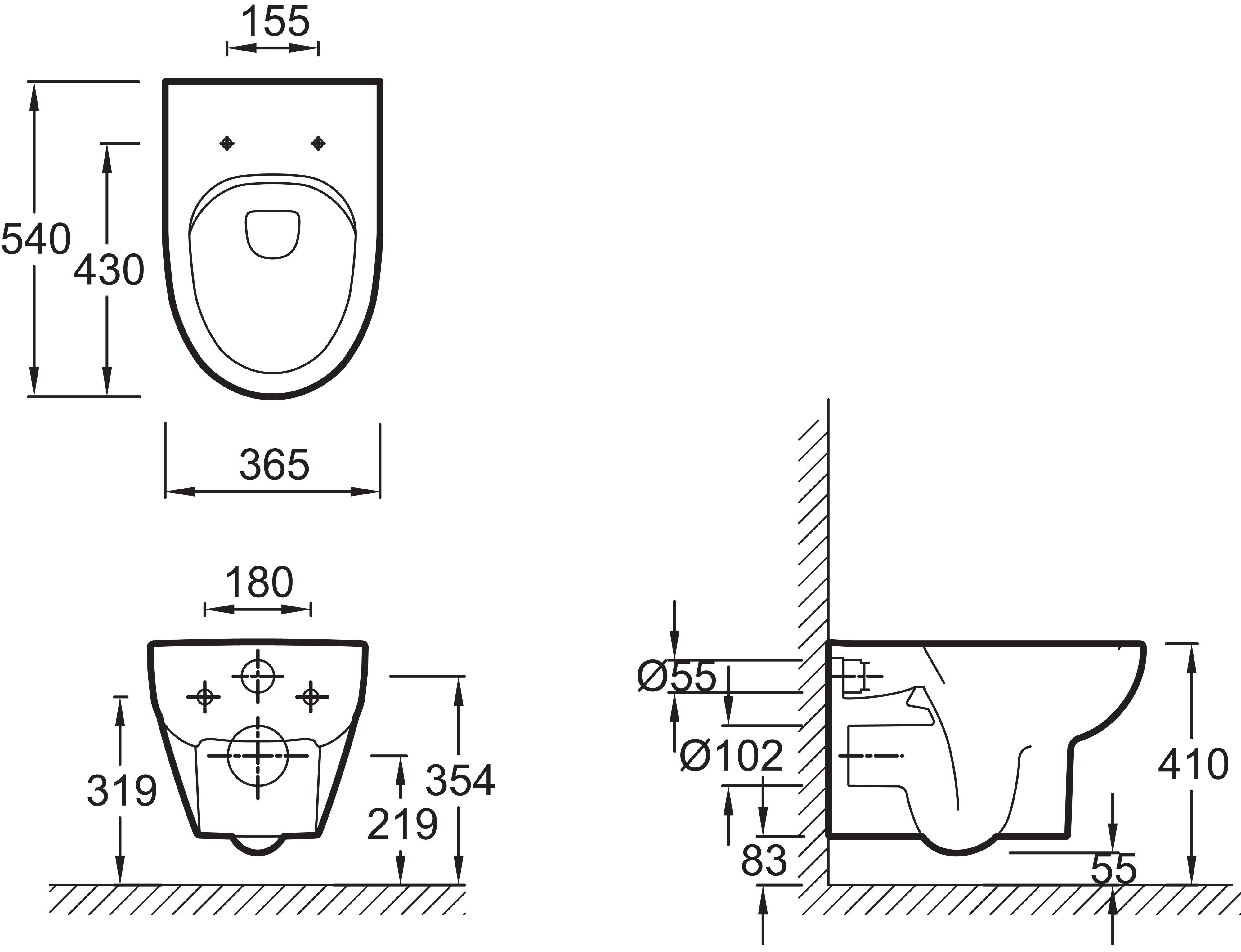 Унитаз подвесной Jacob Delafon Odeon up E4570 безободковый - 23