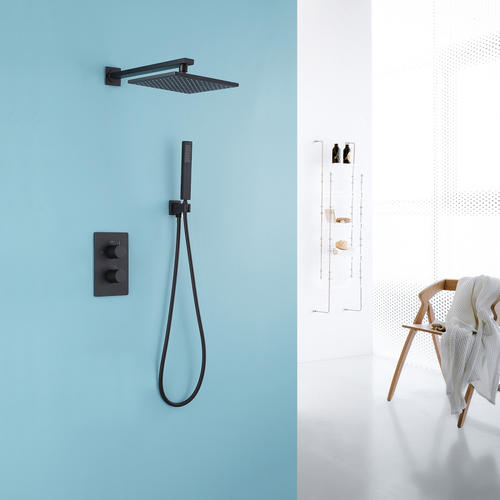 Душевая система Abber Weiss Insel черный, матовый  AF8051B - 1