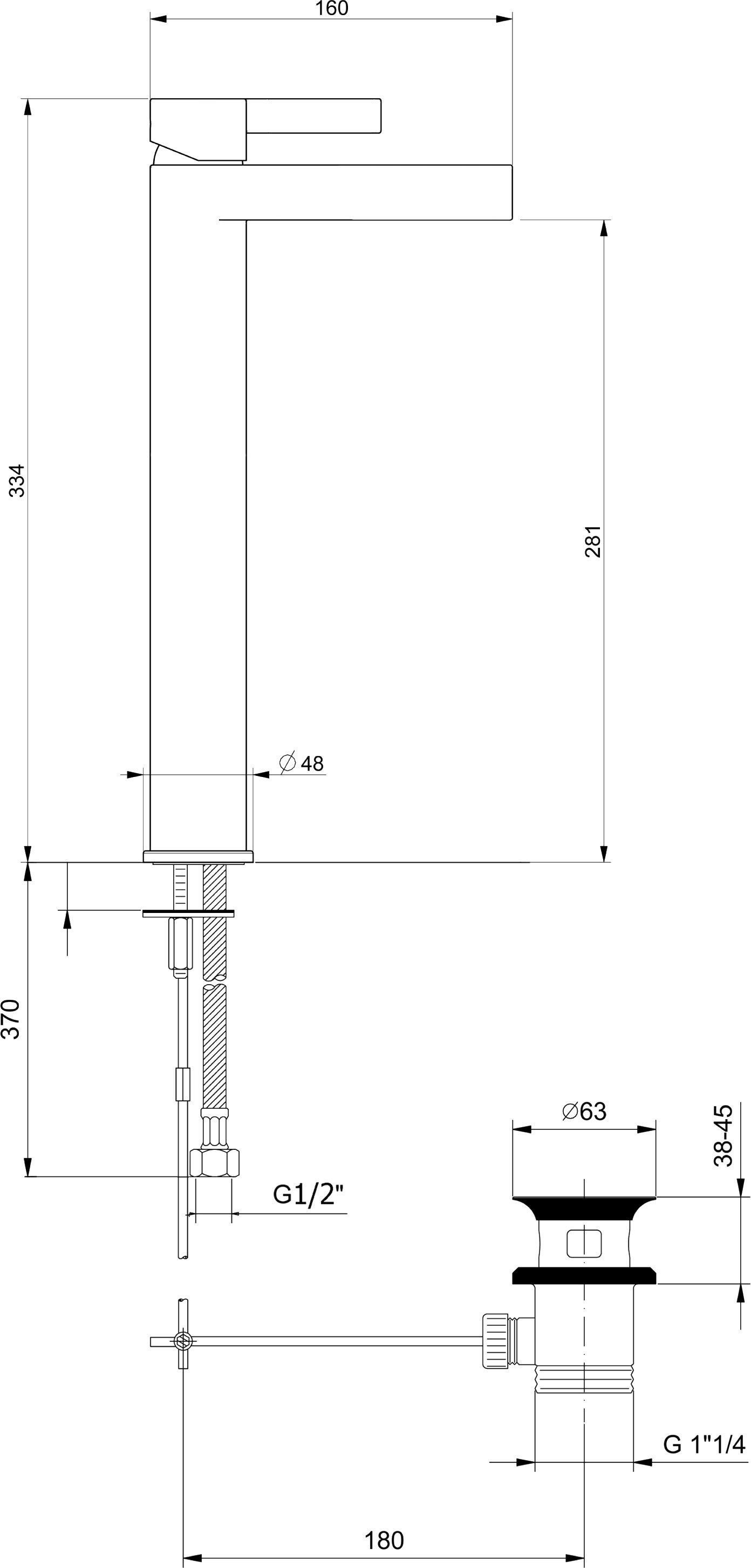 Смеситель Webert DoReMi DR830402015 для раковины, хром - 1