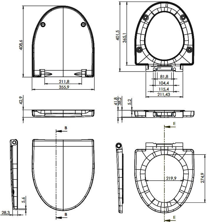 Крышка-сиденье Cersanit Parva S-DS-PARVA-DL-t с микролифтом - 5