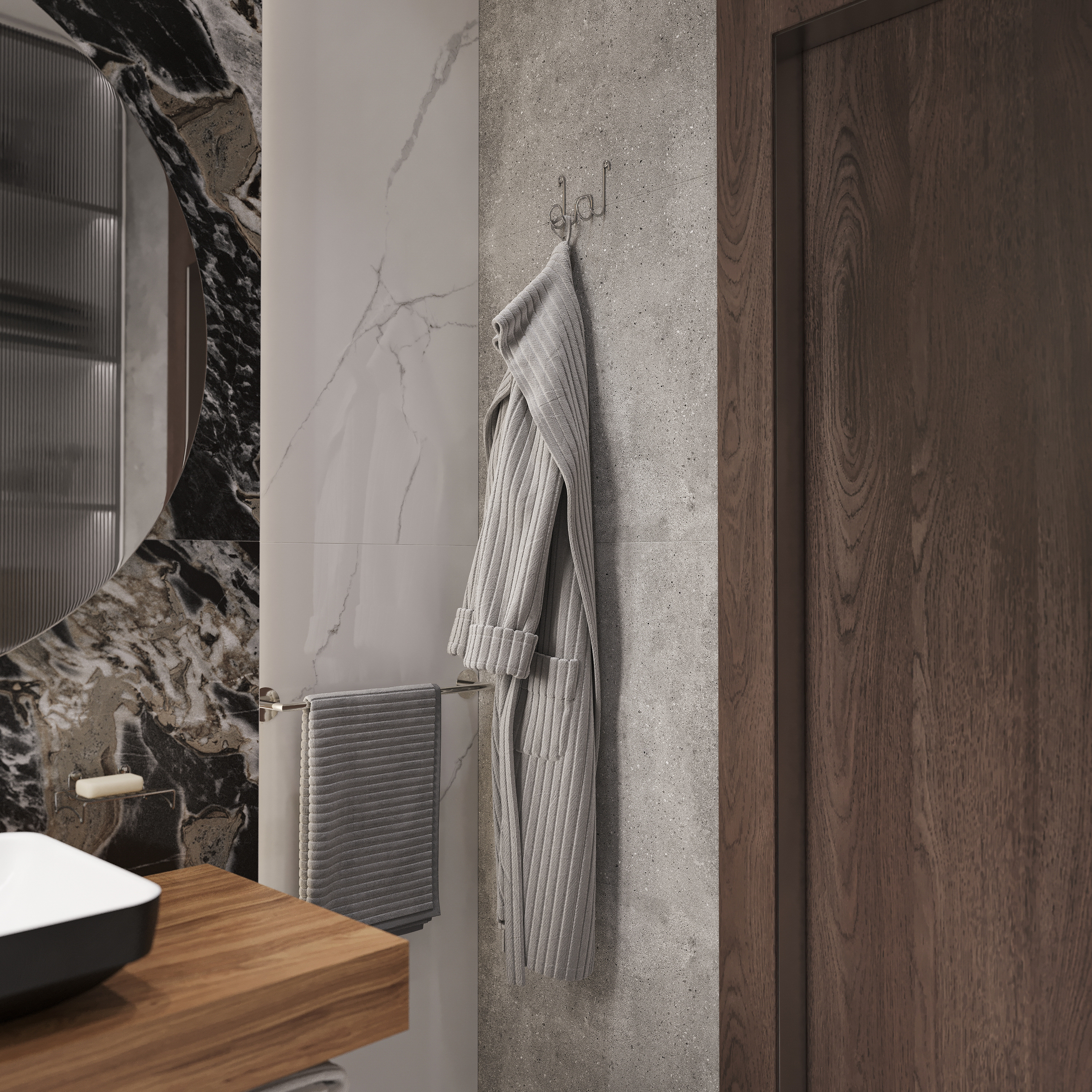 Крючок DIWO Смоленск П16537 двойной, хром - 1