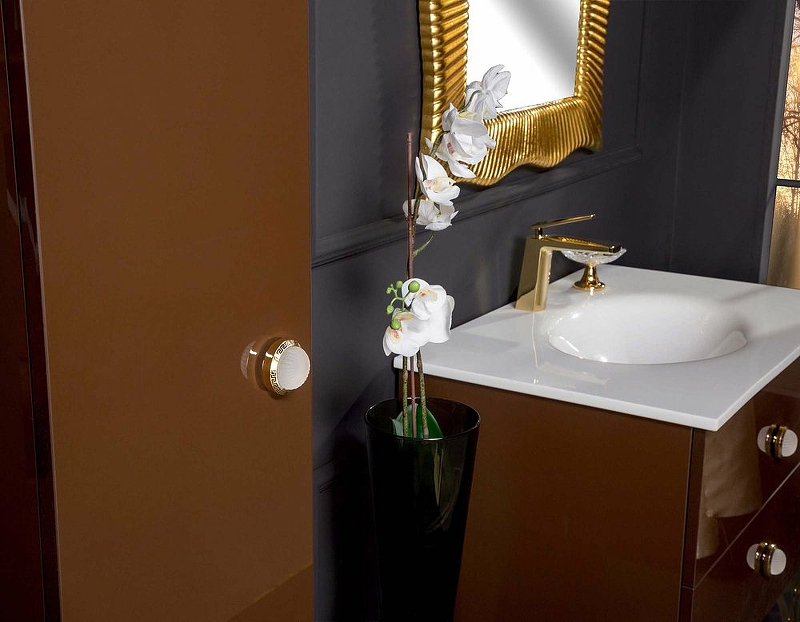 Шкаф - пенал Armadi Art NeoArt 35 подвесной темно - коричневый 834-DB - 4