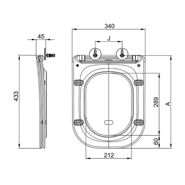 Сиденье для унитаза Esbano Gartez с системой микролифт, белый  ZAESUPGARTW0801 - 1