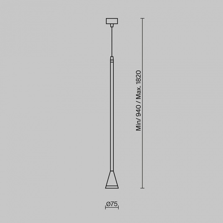 Подвесной светильник Maytoni Arrow P064PL-01B-1 - 3