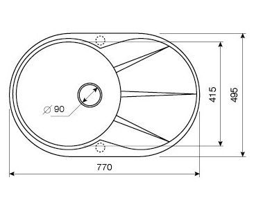 Мойка кухонная Lava E3 черная E3.BAS - 3