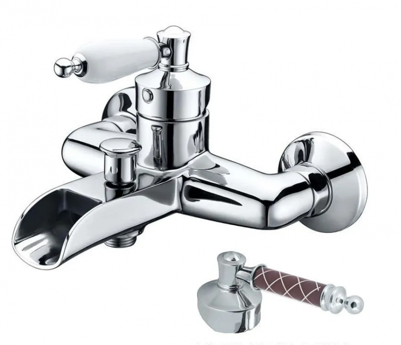 Смеситель для ванны Boheme Vogue хром с коричневым 223-MR-CH - 0