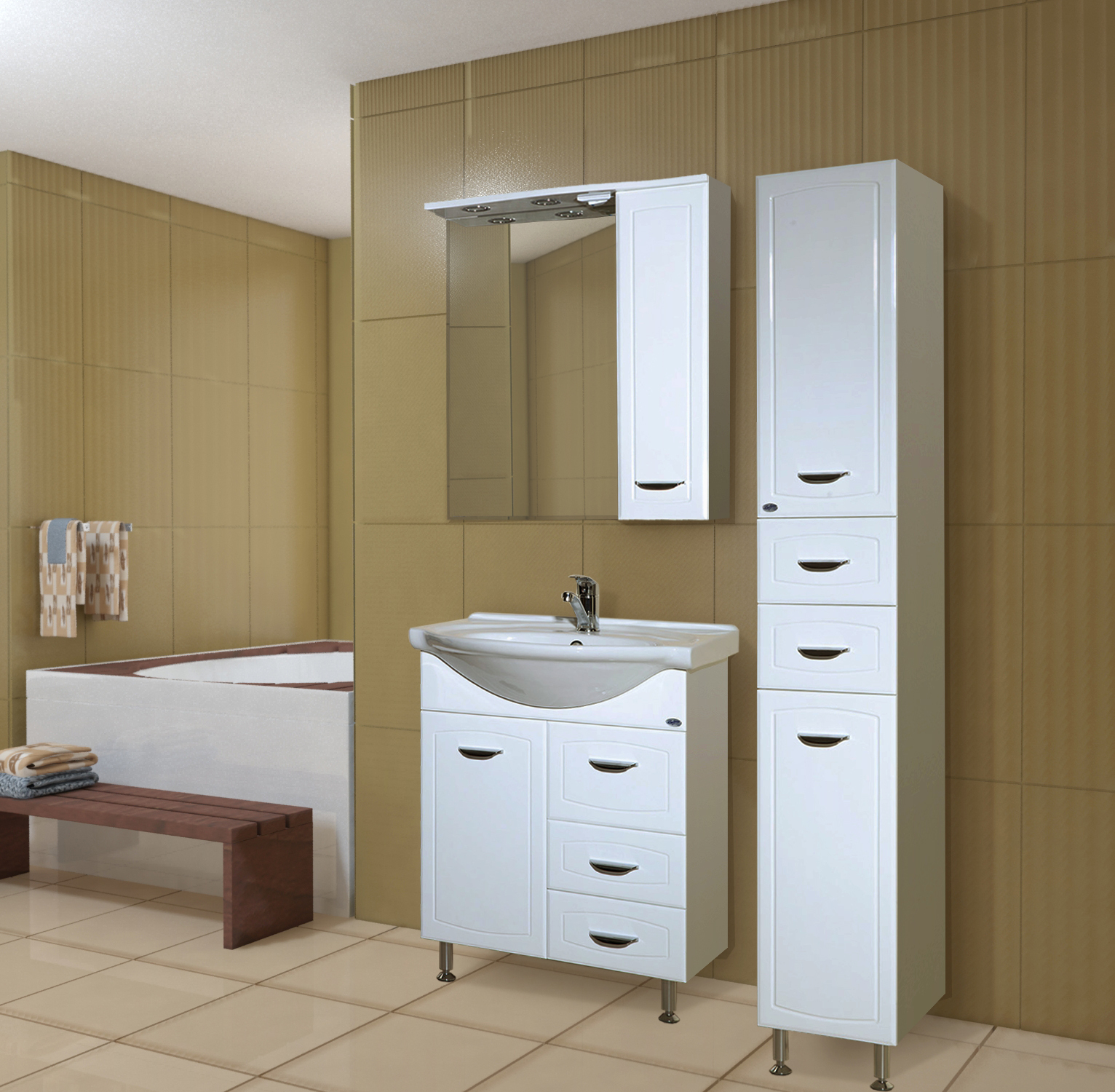 Шкаф-пенал Bellezza Классик 30 универсальный 4621902110015 - 3