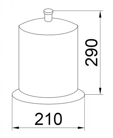 Ведро для мусора Boheme Chiaro золото 10508 - 1