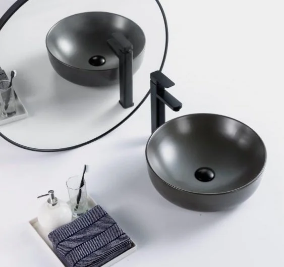 Раковина накладная BelBagno 41 см серый матовый  BB1315-H311 - 1