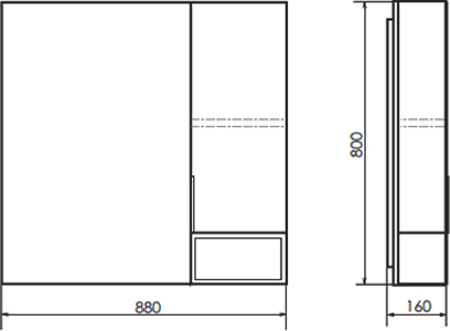 Зеркало-шкаф Comforty Штутгарт 90, дуб тёмно-коричневый 00004151038 - 7