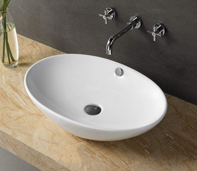 Раковина накладная Ceramalux N белый  D1104 - 2