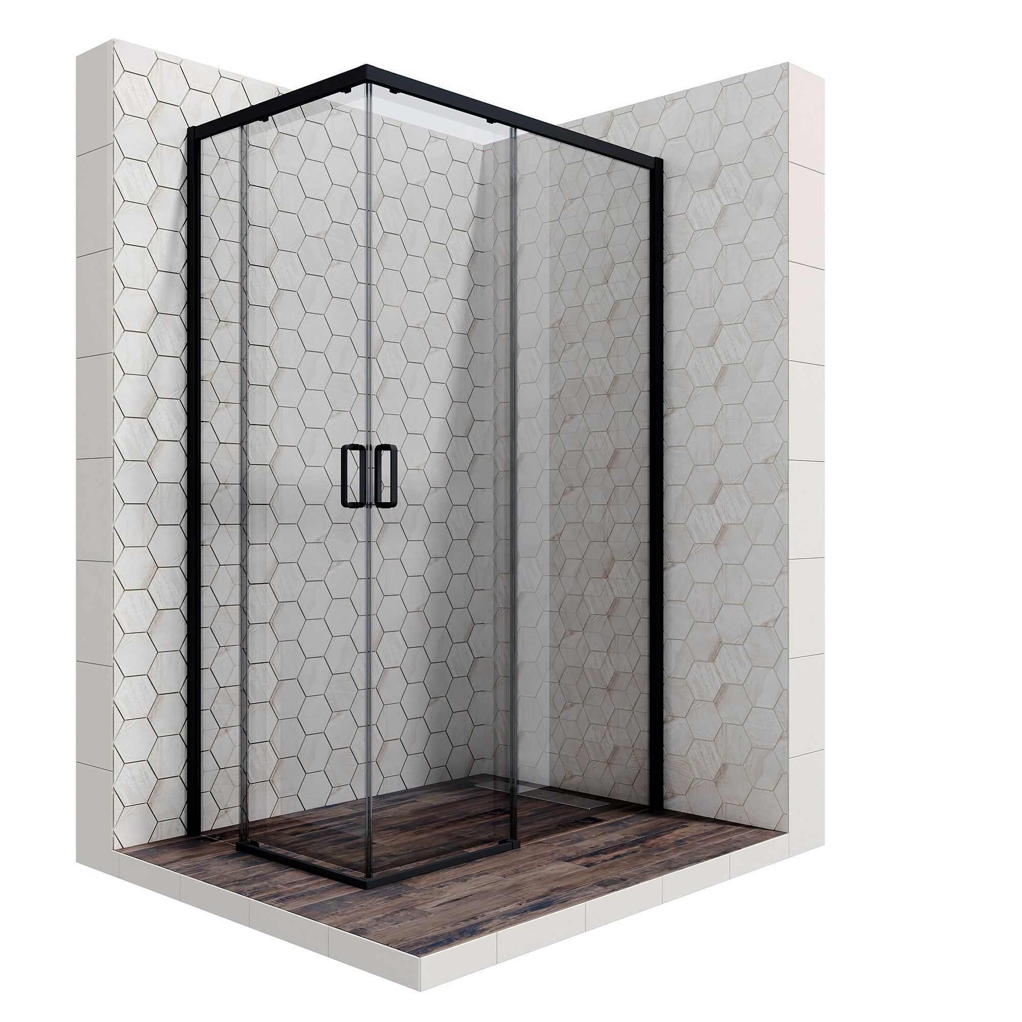 Душевой уголок Ambassador Queen 11011205RBlack 120x80 - 0